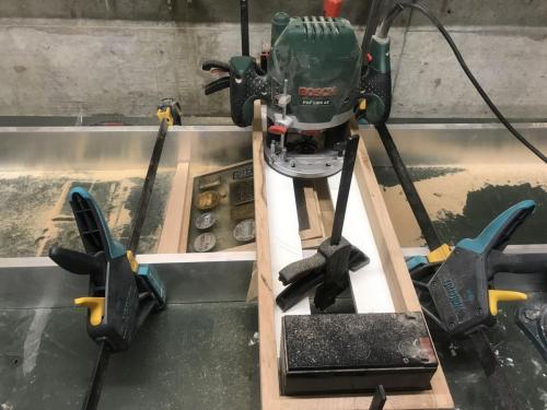 usinage des chanfreins du cadre