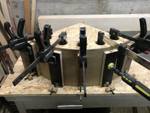 cintrage planche en chêne